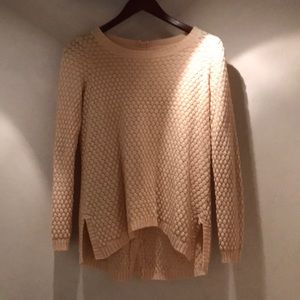 Maison Jules peach gold thread honeycomb sweater